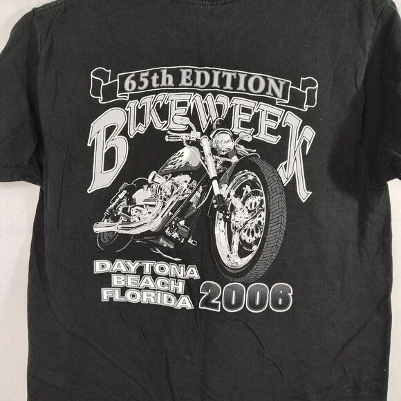 Jerzees 2006 Daytona Bike Week Motorcycle Black T-Shirt Men Women Size M - Picture 5 of 7